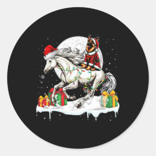 Adesivo Redondo Proprietário de Natal de Cavalo Andando de German