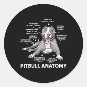 Adesivo Redondo Proprietário do Cachorro do Bulldog do Diário da A