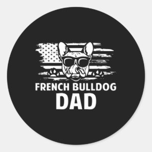 Adesivo Redondo Proprietário do Cão-Presente do Pai Bulldog French