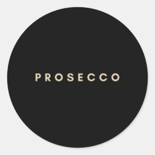 Adesivo Redondo Prosecco Vinho Espumante" Álcool De Portas