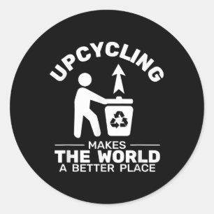 Adesivo Redondo Proteção ambiental do Reciclagem de subida de bici