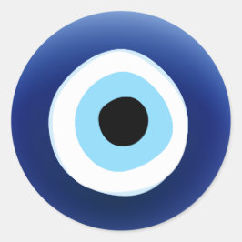 Adesivo Redondo Proteção dos olhos Mau mediterrânicos