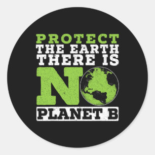 Adesivo Redondo Proteger A Terra Não Há Ambiente Do Planeta B
