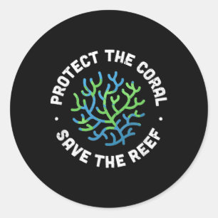 Adesivo Redondo Proteger O Coral Salvar O Recife - Conservati Ocea