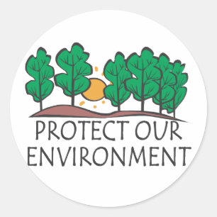 Adesivo Redondo Proteja nosso ambiente