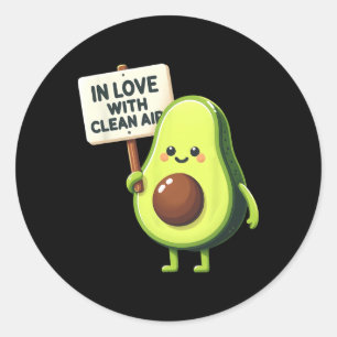 Adesivo Redondo Proteja o nosso planeta Avocado Dia da Terra, Salv