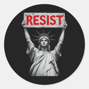 Adesivo Redondo Protesto anti Trump Resistir a Trump Protesto Anti
