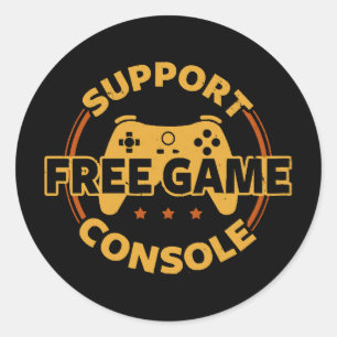 Adesivo Redondo Protesto de jogo engraçado de console de jogos