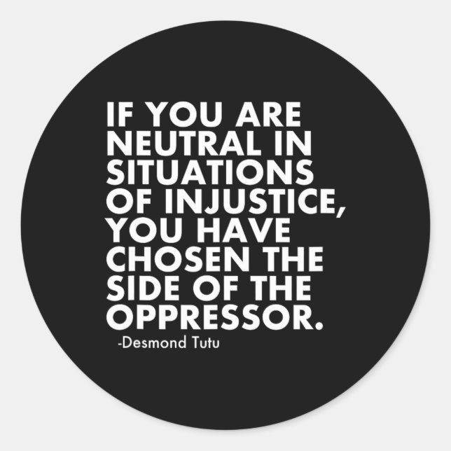 Adesivo Redondo Protesto de Trump (Frente)