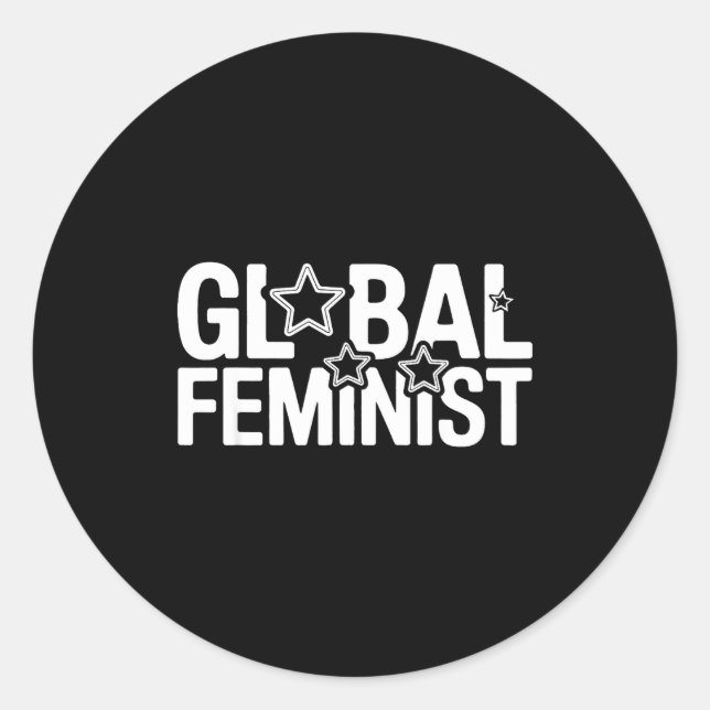 Adesivo Redondo Protesto Global Feminista pela Igualdade e Empoder (Frente)