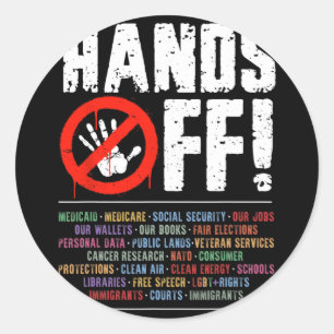 Adesivo Redondo Protestos Contra Segurança Social E Medicamento Pr