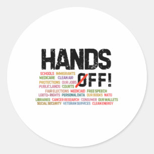 Adesivo Redondo Protestos Contra Segurança Social E Medicamento Pr