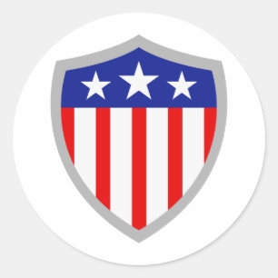 Adesivo Redondo Protetor da bandeira americana