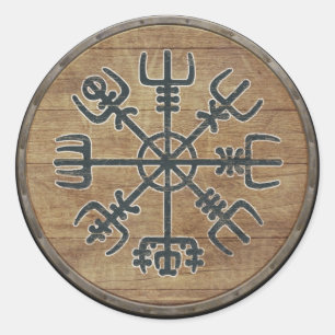 Adesivo Redondo Protetor de Viking - Vegvísir