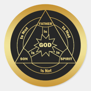 ADESIVO REDONDO PROTETOR DOURADO DA TRINDADE SANTAMENTE