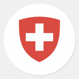 Adesivo Redondo Protetor suíço da brasão