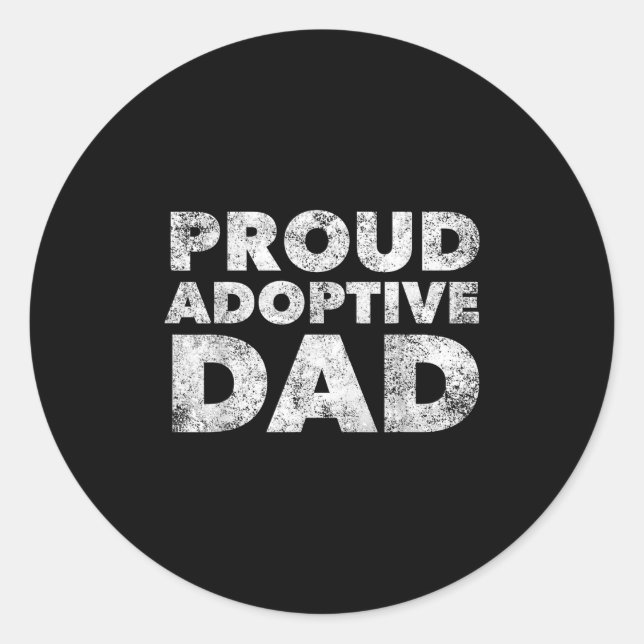 Adesivo Redondo Proud Adoptive Dad - Adoption - Proud Father  (Frente)