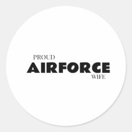 Adesivo Redondo Proud airforce wife