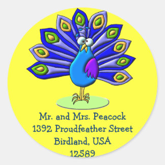 Adesivo Redondo Proud Peacock