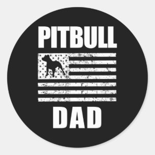 Adesivo Redondo Proud Pitbull Pai Americano Bully S