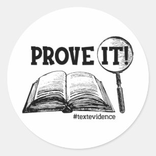 Adesivo Redondo Prova De Texto Engraçado Presente No Dia De Teste