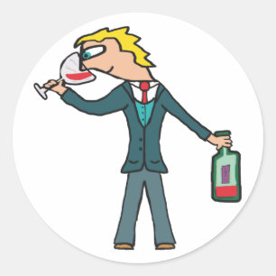 Adesivo Redondo Provando Sommelier Wine
