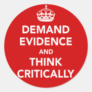 Adesivo Redondo Provas de demanda e pensamento crítico