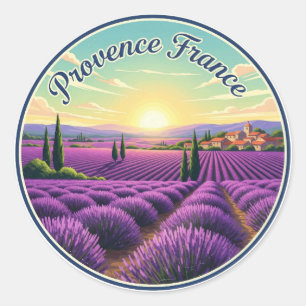 Adesivo Redondo Proveniência França Lavanda