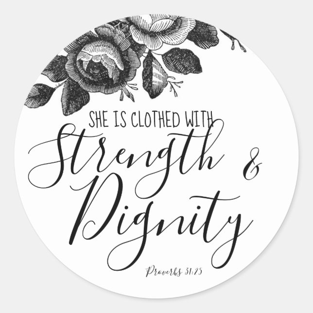 Adesivo Redondo Proverbs 31 Sticker (Frente)