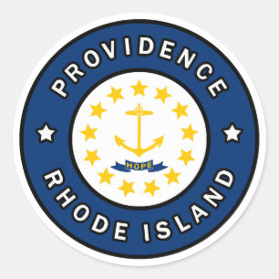 Adesivo Redondo Providence Rhode Island