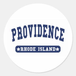 Adesivo Redondo Providence Rhode Island College Style camisetas