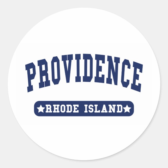 Adesivo Redondo Providence Rhode Island College Style camisetas (Frente)