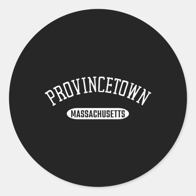 Adesivo Redondo Provincetown Style Provincetown Massachusetts (Frente)