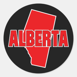 Adesivo Redondo Província de Alberta