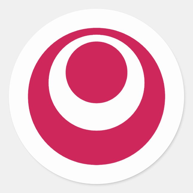 Adesivo Redondo Província de Okinawa, Japão (Frente)