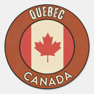 Adesivo Redondo Província de Quebec Canadá