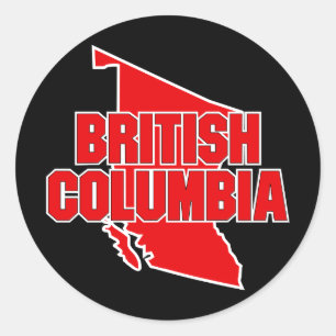 Adesivo Redondo Província do Columbia Britânica