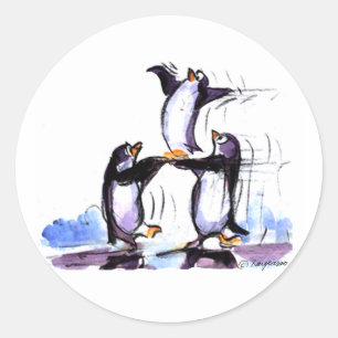 Adesivo Redondo prymid do pinguim