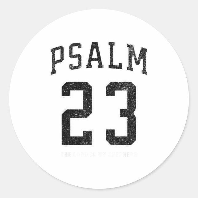 Adesivo Redondo Psalm 23 Jersey  (Frente)