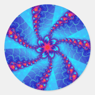 Adesivo Redondo psicadélico