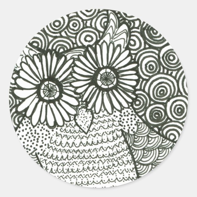 Adesivo Redondo Psicodélica (Frente)