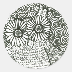 Adesivo Redondo Psicodélica