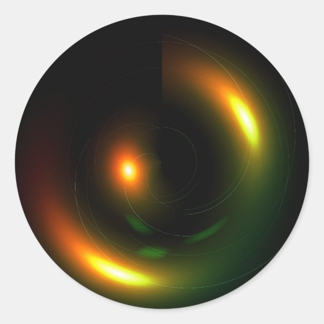 Adesivo Redondo psicodélio (Frente)