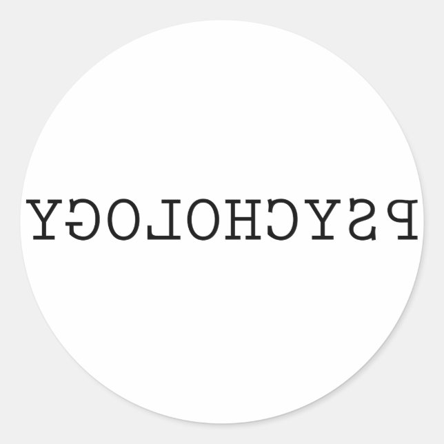 Adesivo Redondo Psicologia reversa (Frente)