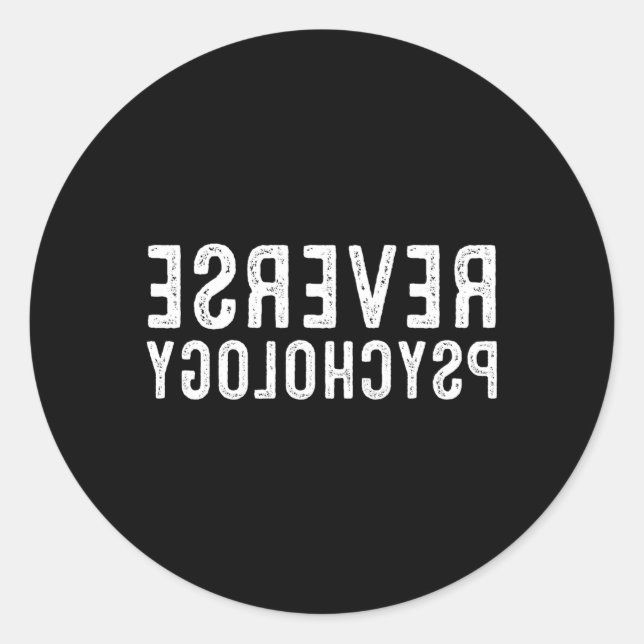 Adesivo Redondo Psicologia reversa (Frente)