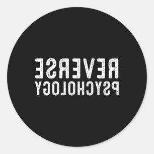 Adesivo Redondo Psicologia reversa