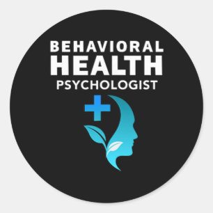 Adesivo Redondo Psicólogo Clínico de Saúde Mental e Comportamental