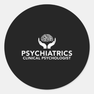 Adesivo Redondo Psicólogo Clínico de Saúde Mental e Comportamental
