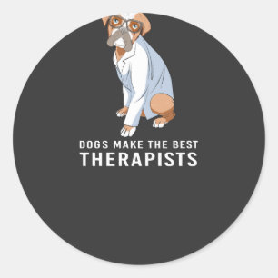 Adesivo Redondo Psicólogo Terapeuta de Cão Terapia
