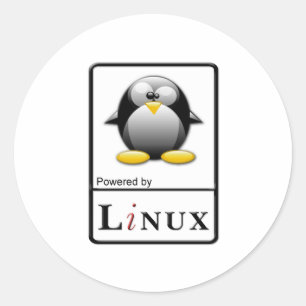 Adesivo Redondo Psto por Linux